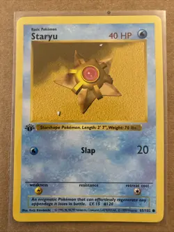 Pokemon TCG Staryu Base Set 65/102 1st Edition Never Played Near Mint - Image 1