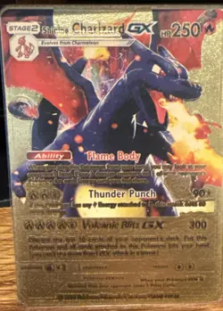 Pokemon TCG Shining Charizard GX 2019 Rare Full Art Gold Foil - Image 2