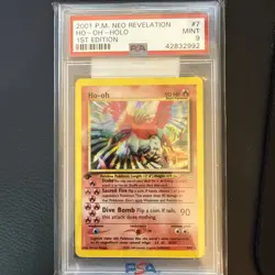 HO-OH-HOLO 1ST EDITION POKEMON NEO REVELATION 2001 7 PSA 9 - Image 1