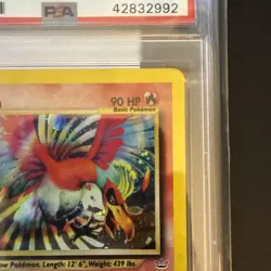 HO-OH-HOLO 1ST EDITION POKEMON NEO REVELATION 2001 7 PSA 9 - Image 2