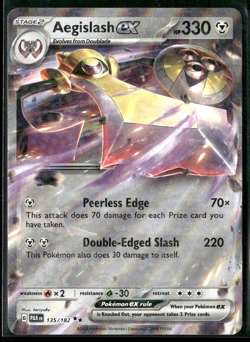 Aegislash ex - 135/182 Paradox Rift (PAR) Double Rare Holo Pokemon TCG - Image 1