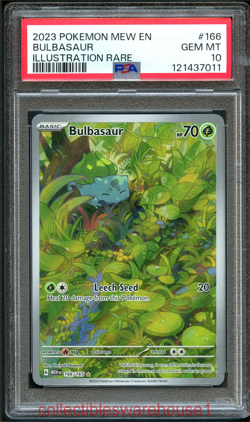 Pokemon 151 Bulbasaur 166 PSA 10 - Image 1
