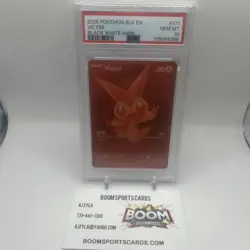 2025 POKEMON BLK EN-BLACK BOLT BLACK WHITE RARE #171 VICTINI PSA 10 - Image 1