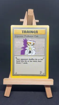 Pokemon TCG Imposter Professor Oak Base Set 2 102/130 Regular Rare NM - Image 1
