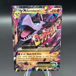 2016 POKEMON BLACK STAR PROMO MEGA AERODACTYL EX #XY98 HOLO Near Mint - Image 1
