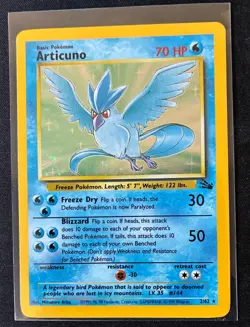 Articuno 2/62 Holo Fossil Unlimited Pokemon - Image 1