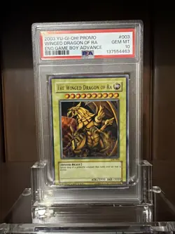 2003 YUGIOH GBI-003 THE WINGED DRAGON OF RA ULTRA RARE PSA 10 GEM MINT - Image 1