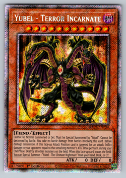 Yubel - Terror Incarnate Yugioh RA03-EN190 Platinum Secret Rare PSR NM - Image 1