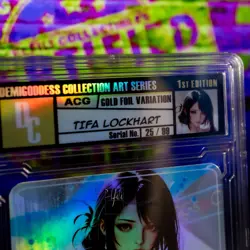 Tifa Lockhart Waifu Card Encased #25/99 Gold Demigoddess Collection SLAB FF7 - Image 3