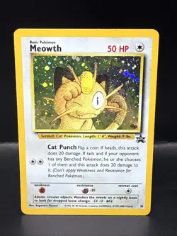 Pokemon TCG Meowth Black Star Promos Holo Card Game Boy - Image 1