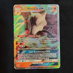 Alolan Marowak GX SM187 Holo Black Star Promo Pokemon Card - Image 1