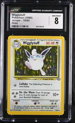 CGC 8 Wigglytuff 1999 Jungle 16/64 Holo Pokemon Card - Image 1