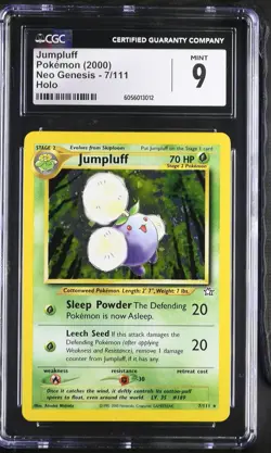 CGC 9 MINT Jumpluff 2000 Neo Genesis 7/111 Holo Pokemon Card - Image 1