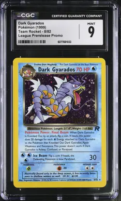 CGC 9 MINT Dark Gyarados Team Rocket 8/82 Holo Prerelease Promo Pokemon Card - Image 1
