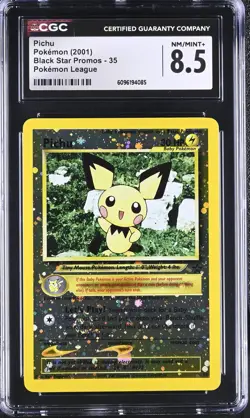 CGC 8.5 Pichu 2001 Black Star Promos 35 Reverse Holo Pokemon Card - Image 1