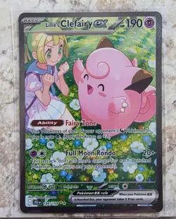 Pokemon TCG Lillie's Clefairy EX Journey Together Sir Card 184/159 NM Condition - Image 1