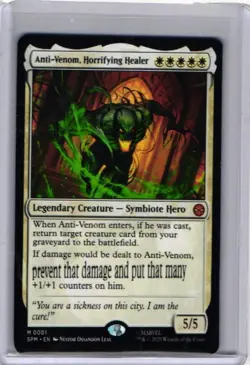 Spider-man MTG Anti-Venom, Horrifying Healer (Regular) 0001 Bad Scan Card Is Nm - Image 1