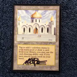 Lot of 3 Arabian Nights: Library of Alexandria, Desert, Desert Nomad MTG *inked* - Image 4