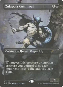MTG Zulaport Cutthroat (1982) *Rainbow Foil* Secret Lair: Frank Frazetta MT/NM - Image 1