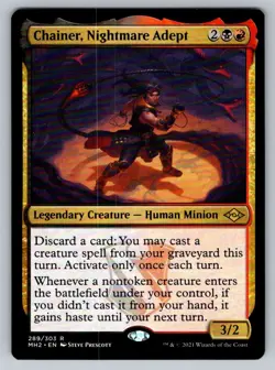 MTG Modern Horizons 2 Regular Rare NM Chainer, Nightmare Adept 289/303 - Image 1