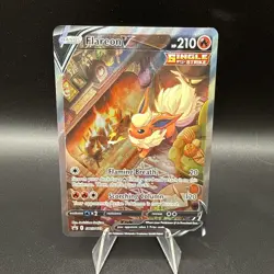 Pokemon Flareon V Full Art Promo Holo SWSH179 Sword & Shield Black Star Card - Image 1