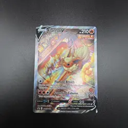Pokemon Flareon V Full Art Promo Holo SWSH179 Sword & Shield Black Star Card - Image 3