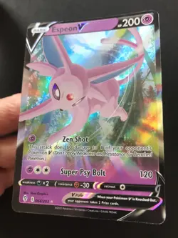 Espeon V 064/203 SWSH Evolving Skies ULTRA RARE HOLO Pokemon Card Near Mint - Image 2