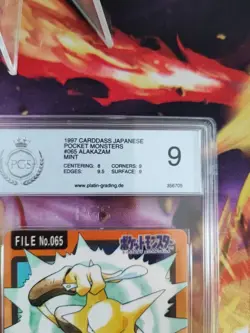 Pokemon Card Simsala Alakazam Pocket Monsters Carddass 1997 Japanese PGS PSA 9 - Image 4
