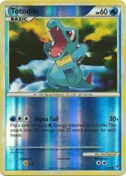 Moderately Played Totodile - 74/95 - Common - Reverse Holo Pokemon Call of Legen - Image 1