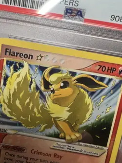 2007 Pokemon EX Power Keepers Flareon Holo Gold Star #100 PSA 9 ~ TAIL SWIRL!! - Image 3