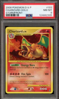 Pokemon Charizard Stormfront Holo Secret Rare #103 PSA 8 - Image 1