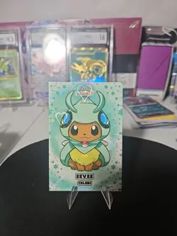 Eevee Celebi Poncho - Cracked Ice Holo - Let's Go Eevee Database - Pokemon NM - Image 3