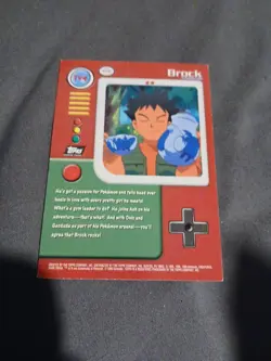 Pokemon Vintage Topps Brock TV4 Rare Black Label Non-Foil LP English - Image 2