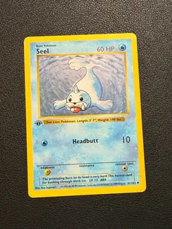 Pokemon TCG Seel 41/102 Base Set Shadowless, 1st Edition MP - Image 3