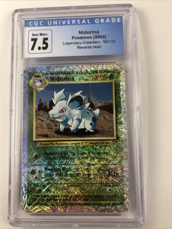 2002 Pokemon Legendary Collection Reverse Holo Nidorina#55 CGC 7.5 - Image 1