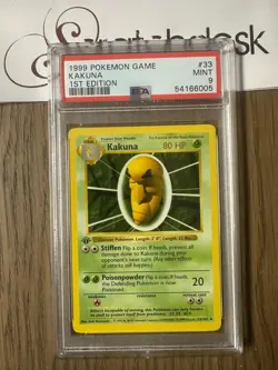 PSA 9 - Pokemon KAKUNA 33/102 - 1ST EDITION SHADOWLESS BASE SET - First MINT - Image 1