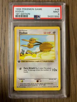 PSA 9 - Pokemon DODUO - 1st EDITION Shadowless Base Set - 48/102 - Common - Image 1