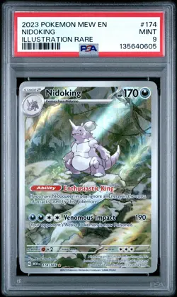2023 POKEMON MEW EN-151 ILLUSTRATION RARE #174 NIDOKING PSA 9 - Image 1