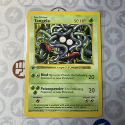 Tangela 1st Edition Shadowless - 1999 Pokemon Base Set - 66/102 - MP - Image 1