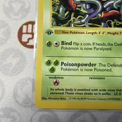 Tangela 1st Edition Shadowless - 1999 Pokemon Base Set - 66/102 - MP - Image 4
