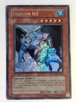 Yu-Gi-Oh! Dragon Ice 1st Edition GLAS-EN084 Misprint Holo Bleed - Image 1