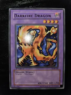 Yu-Gi-Oh! Darkfire Dragon LOB-019 1st Edition NM/LP - Image 1