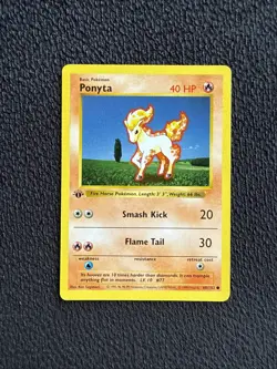 Pokemon Card - Ponyta Base Set (Shadowless) 60/102 1st Edition - Image 1