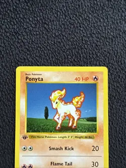 Pokemon Card - Ponyta Base Set (Shadowless) 60/102 1st Edition - Image 2