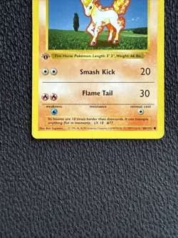 Pokemon Card - Ponyta Base Set (Shadowless) 60/102 1st Edition - Image 3