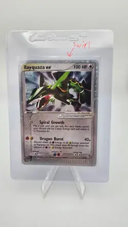 Rayquaza ex 97/97 Dragon Holo 2003 Pokemon Card NM **BORDER SWIRL** - Image 1