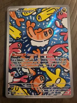 Pokemon TCG Tatsugiri Twilight Masquerade Illustration Rare Card 186/167 - Image 1
