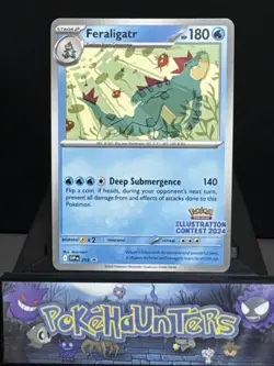 Pokemom Card Feraligatr SVP 213 Illustration Contest 2024 Scarlet & Violet Promo - Image 1