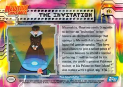 THE INVITATION #13 - BLUE Logo SILVER HOLO MEWTWO SB - TOPPS POKEMON CARD - LP/P - Image 2