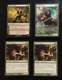 Nissa Revane Zendikar Mythic Rare Planeswalker + 3 Nissa's Chosen mtg card - Image 1